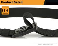 Nuevo estilo Cinturón informal de punto para hombre Diseño innovador de desmontaje rápido, cinturón táctico con hebilla de aleación, estilo informal para exteriores, desplazamientos, informal - details 6