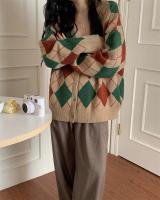 Cardigan de Punto Retro para Mujer 2024 Ajuste Suelto, Manga Larga, Gancho, Elegante - details 7