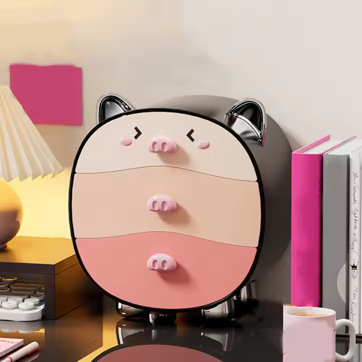 Organizador de Cosméticos de Gran Capacidad Estuche de Almacenamiento de Plástico para Maquillaje Decorativo con Compartimentos Organizador de Cuidado de la Piel para Bathroom Hooks - 1