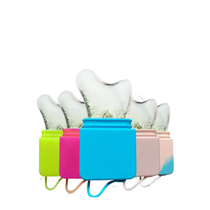 Rodillo facial de hielo de silicona Gua Sha, terapia de frío, levantamiento de contorno, globos de contorno facial refrescantes, belleza, alivia la hinchazón - 1