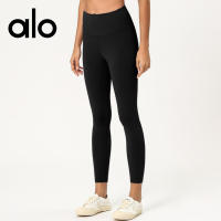 Aloyoga pantalón de yoga mujer sensación desnuda cintura alta pantalones de entrenamiento de ejercicio legging levantamiento de cadera seco nueve puntos pantalones de ejercicio - details 2