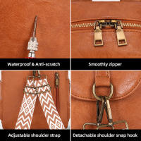 Mochila de PU para mujer, bolso de hombro de corta distancia para ordenador portátil de viaje, mochila de compras para senderismo al aire libre, mochila escolar grande a la moda para adolescentes - details 9