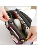Bolsa de Maquillaje de Gran Capacidad Portátil, Doble Cremallera, Múltiples Bolsillos para Cosméticos de Viaje - details 3