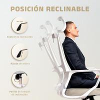 Silla de Oficina Ergonómica Ajustable Transpirable, Soporte Lumbar, Reposacabezas Ajustable, Ruedas Giratorias 360° Soporte hasta 100kg Azul - details 18