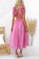 BUNO-Vestidos sin mangas para mujer, vestido plisado con tirantes elegantes, Espalda descubierta, vestidos de lino y algodón de verano, cintura alta, venta al por mayor, envío triangular - details 6