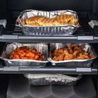Bandeja de papel de aluminio para alimentos, caja de papel de aluminio antiadherente reutilizable para horno, herramientas para hornear barbacoa, bandeja para freidora de aire resistente al aceite, 6/7/8 pulgadas, 10 Uds. - details 9