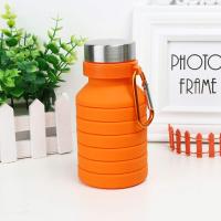 Vasos retráctiles de silicona plegables, portátiles, para viajes, deportes al aire libre, botellas telescópicas (naranja) - details 1