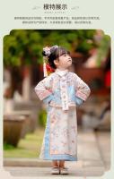 Ropa a cuadros para niños, Hanfu para niñas, traje fino de la dinastía Qing, estilo palaciego de primavera y otoño, chaleco, qipao, antiguo - details 4