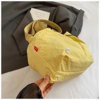 Bolso tipo cubo plisado de estilo coreano con cordón, bolso de hombro de nailon de Color sólido de gran capacidad, bolso cruzado de tela impermeable - details 29
