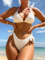 Bikini de cintura alta para mujer, traje de baño Sexy de 3 piezas, ropa de playa para verano, 2023 - details 4