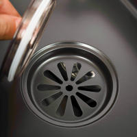 Fregadero de cocina de acero inoxidable 304, fregadero individual grande con tubo de drenaje, lavabo plateado de 29,5x17,7 x 8.3in - details 13