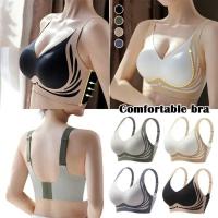 Sujetador Inalámbrico De Push-up Para Mujer Soporte Suave Ajustable Antigravedad Sin Costuras Levantador De Pecho Bra De Nylon Diverso Tamaños Colores - details 2
