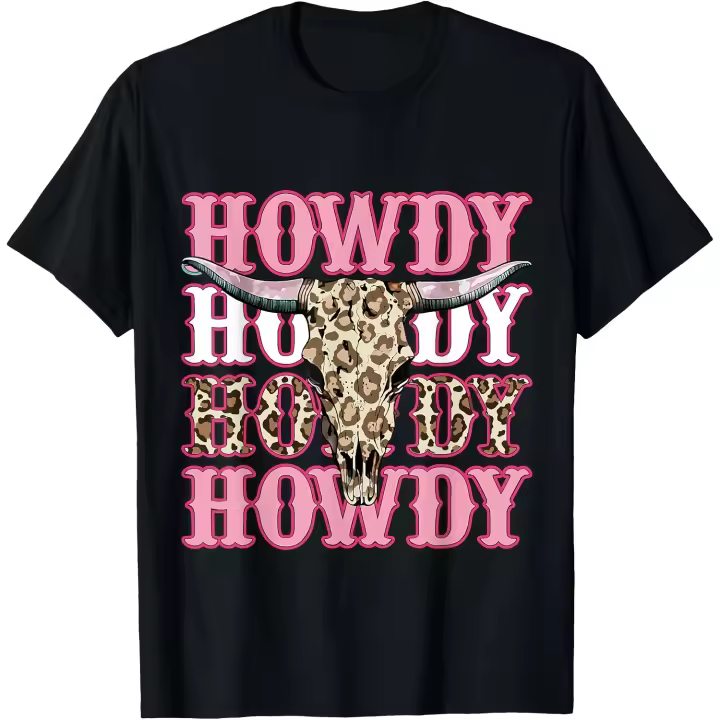 Howdy Southern Western Girls Country Rodeo Cowgirl Vintage camiseta para hombre - 1