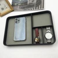 Bandeja de mesita de noche texturizada Litchi - C Organizador de llaves, teléfono y artículos pequeños (ideal para hombres) 30*20*3cm - details 8