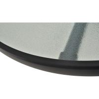 Mesa de Jardín Redonda de Cristal Templado Comedor de Patio Terrázano Balcón Exterior con Agujero para Parasol Negro Ø80x72 cm - details 8