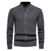 Cárdigan de punto para hombre, suéter de algodón de alta calidad con botones y cuello simulado para hombre, cárdigans de diseñador de moda para invierno para hombre - details 5