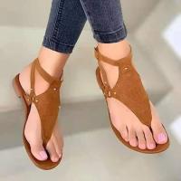 Sandalias planas informales para mujer, chanclas básicas de playa, zapatos de gladiador a la moda, gran oferta, verano, 2023 - details 2