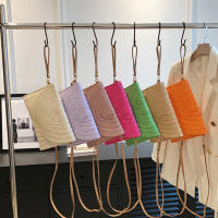 Bolso cruzado de hombro tejido de paja para mujer, bolso de mano de playa, bolsos de sobre hechos a mano informales de verano - details 17