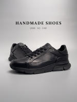 Zapatos hechos a mano, zapatos deportivos, zapatos de cuero para hombre, versátiles, pequeños, negros, que aumentan la altura. - details 10