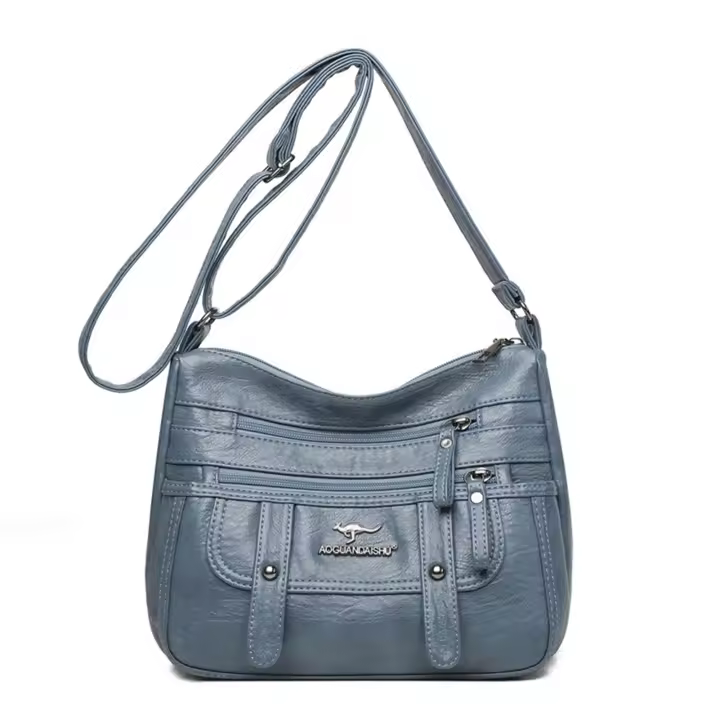2025 nuevo mensajero de gran capacidad simple moda casual viaje hombro cuero suave PU estilo extranjero bolso femenino - 1
