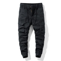 Pantalones de chándal versátiles para hombre, pantalón Cargo informal, sencillo, a la moda, para otoño e invierno, color liso, con múltiples bolsillos, para exteriores - details 3