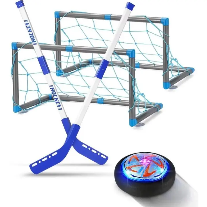 Juego de Hockey Hover con Luces LED Palo de Carga EVA Protección de Espuma - 1