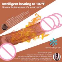 Consolador realista vibrador calefactor telescópico pene Butt Plug masturbador consoladores anales vibradores juguetes sexuales para mujeres adultas 18 - details 3