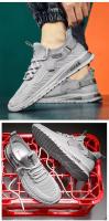 Zapatos de baloncesto transpirables antideslizantes a la moda con logotipo de marca barata, zapatos deportivos informales con amortiguación para hombre - details 11