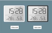 Reloj despertador ultrafino LCD pantalla grande higrómetro de temperatura Digital reloj despertador Simple diseño magnético relojes de decoración de escritorio - details 7