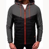 2025 Suéter casual con capucha para hombre, chaqueta con costuras, color a juego, estilo - details 12
