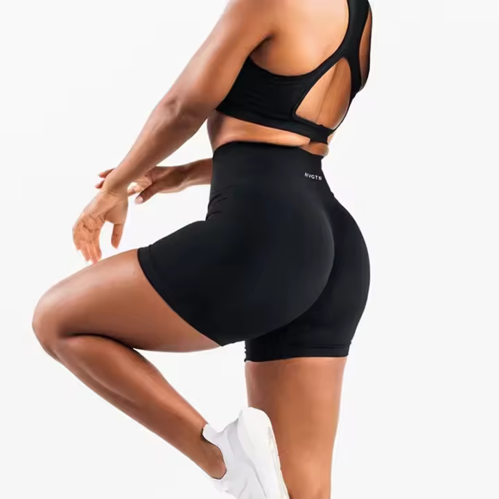 NVGTN pantalones cortos de contorno amplificado para mujer, mallas suaves de entrenamiento, trajes de Fitness, pantalones cortos de Yoga, ropa de gimnasio, pantalones cortos de motorista - 1