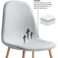 Pack de 2 sillas de Comedor, diseño nórdico con Asiento Acolchado y Respaldo ergonómico - details 18