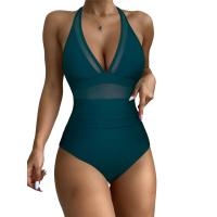New Sexy Deep V One Piece Swimsuit Women Mesh Backess Swimwear Female Monokini Bathers Bathing Suits Summer Beach Wear - details 8