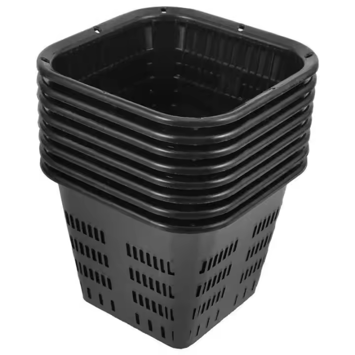 de red, 8 piezas, cesta cuadrada ranurada, vaso para plantar, red de plástico hidropónico ETA - 1