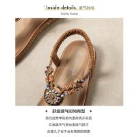 Sandalias de Mujer 2025 Estilo Boho con Cuentas y Strass Zapatos de Playa Transpirables - details 7