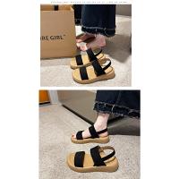 Sandalias de Tacón para Mujer Verano 2025 Estilo Romano con Suela de Torta Punta Redonda - details 11