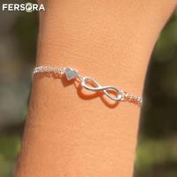 Pulsera para Mujer Infinito Corazón Ajustable Color Plata, Brazalete para el Día de la Madre, Cumpleaños, San Valentín, Regalo para Mujer, Amor Eterno y Amistad - details 6