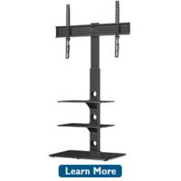Soporte TV Ruedas para Pantallas de Plasma/LCD/LED de 30-70 Pulgadas hasta 40 kg, Soporte TV Suelo con 6 Ajustes de Altura Ajustable de Vidrio Templado de 2 Niveles, MAX VESA 600x400 mm - details 16