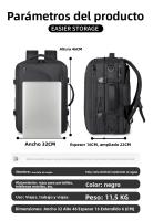 La mochila se puede aspirar y comprimir, mochila de expansión simple y de gran capacidad, de alta gama para hombres, bolsa de viaje. - details 5