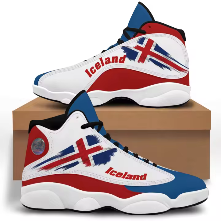 Nuevos zapatos informales para hombre de Islandia con estampado a petición, zapatillas para correr transpirables, zapatillas de baloncesto y fútbol - 1
