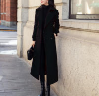 Gabardina de lana de Cachemira para mujer, Chaqueta larga cálida y gruesa de doble botonadura, abrigo de lana largo y grueso para invierno - details 1