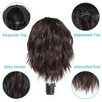 Extensión de cola de caballo con cordón sintético, ondulado, rizado, ombré, ondulación de agua, cola de caballo falsa, piezas de pelo corto Natural de 12 pulgadas, diario - details 11