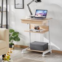 Mesa Ordenadora con Ruedas Pequeña Escritorio para Juegos con Cajón Espacio Límite Negro 79,5x56x51cm - details 1
