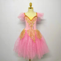 Falda de tutú de Ballet azul para mujer, vestido romántico largo para niña, ropa de actuación, faldas de danza del vientre de cisne - details 5