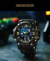 Smael-relojes militares deportivos para hombre, reloj despertador digital de cuarzo, resistente al agua hasta 50M, con pantalla dualtime - details 11