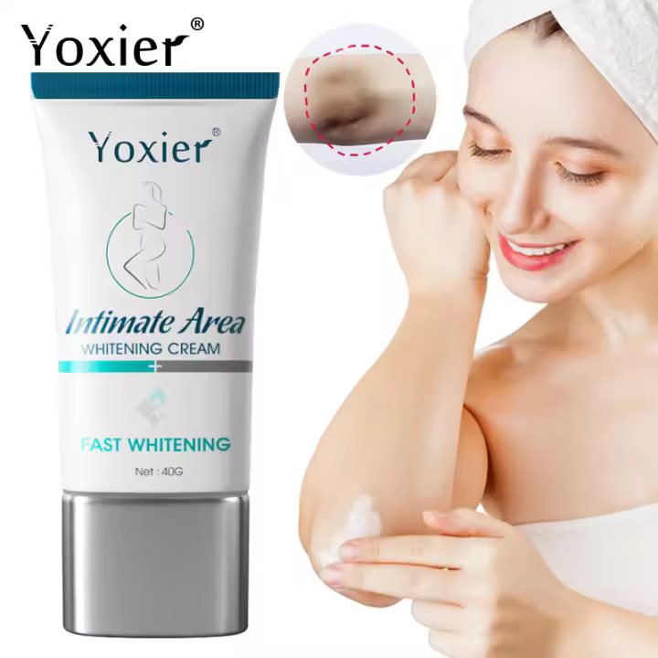 Crema blanqueadora corporal para áreas íntimas, crema reparadora para iluminar las axilas, elimina las nalgas de la rodilla, elimina la pigmentación de melanina, nutre la piel oscura - 1