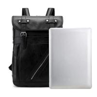 Mochila vintage de cuero impermeable para hombre, bolso de hombro para ordenador portátil de 15,6 pulgadas, para estudiantes universitarios - details 19