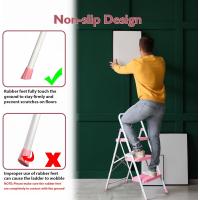 Escaleras Plegables de 4 Escalones, Capacidad de 150KG con Pedales Antideslizantes Anchos, Taburete de Mano de Acero, Manubrio de Esponja, Uso en Interiores y Exteriores, Negro - details 53
