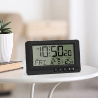 ORIA-reloj despertador Digital con pantalla LCD, dispositivo pequeño de viaje con calendario, funciona con pilas - details 5
