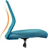 Silla Escritorio de Oficina Ergonómica Silla Giratoria Altura Ajustable sin Reposabrazos Asiento Malla Rosa - details 48